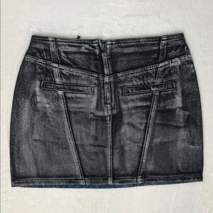 Blank NYC Denim Mini Skirt in Metallic Heart Size 27 NEW